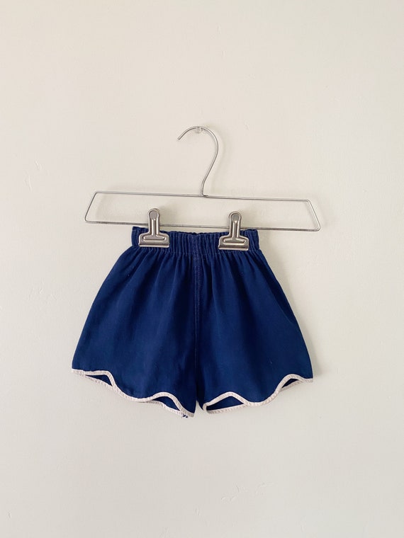 Vintage Shorts Blue 50s Shorts Girls Clothes Scall