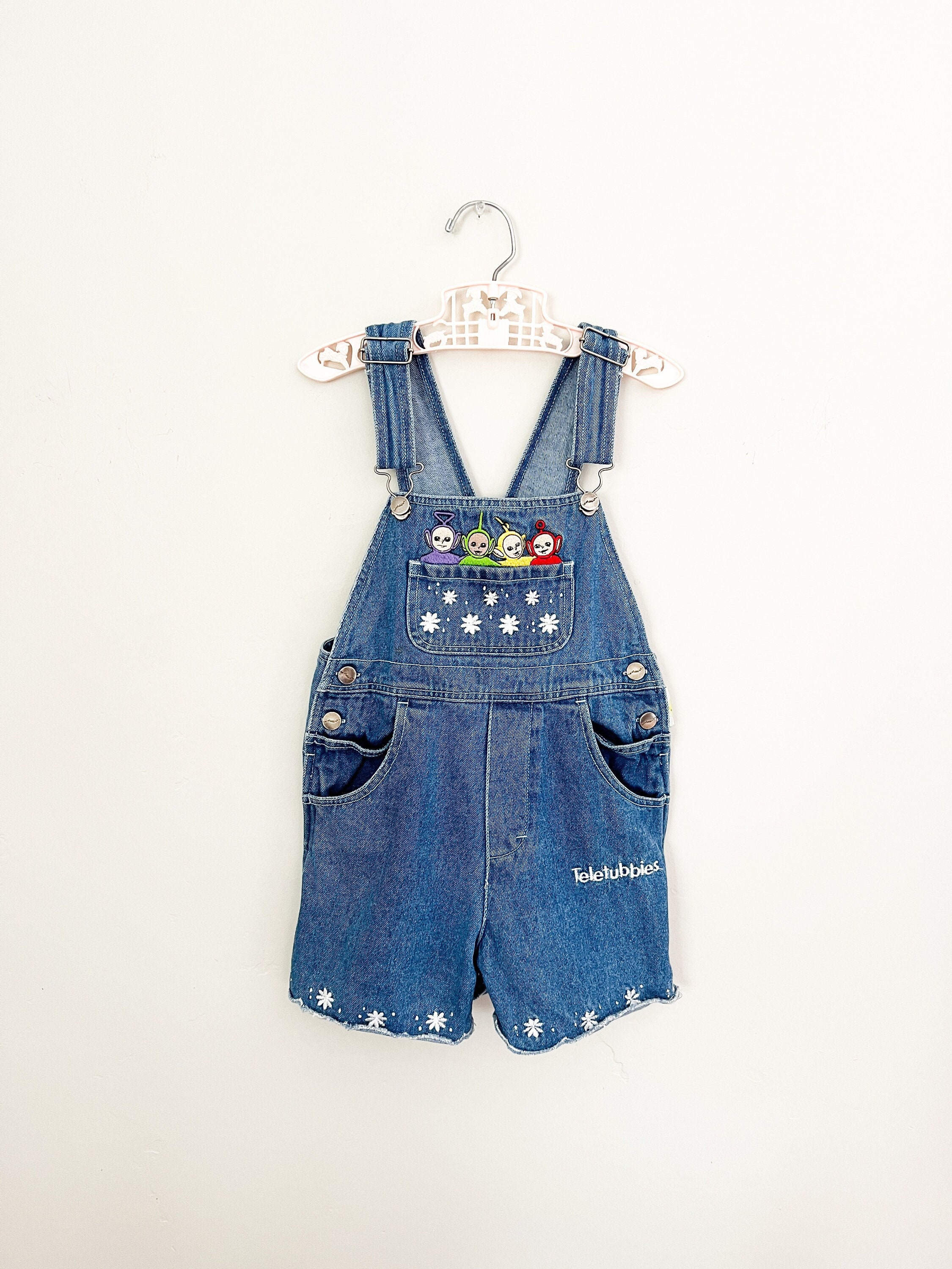RESERVED for Yady Vintage 90s Teletubbies Overall Shorts RESERVED for Yady Vintage 90s Teletubbies Overall Shorts