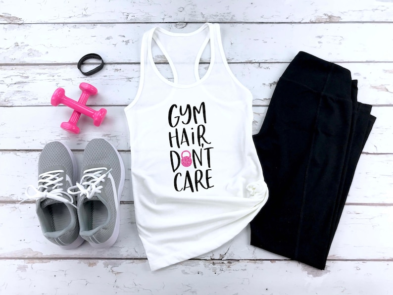 Gym Hair Don/'t Care Women/'s Tank Top