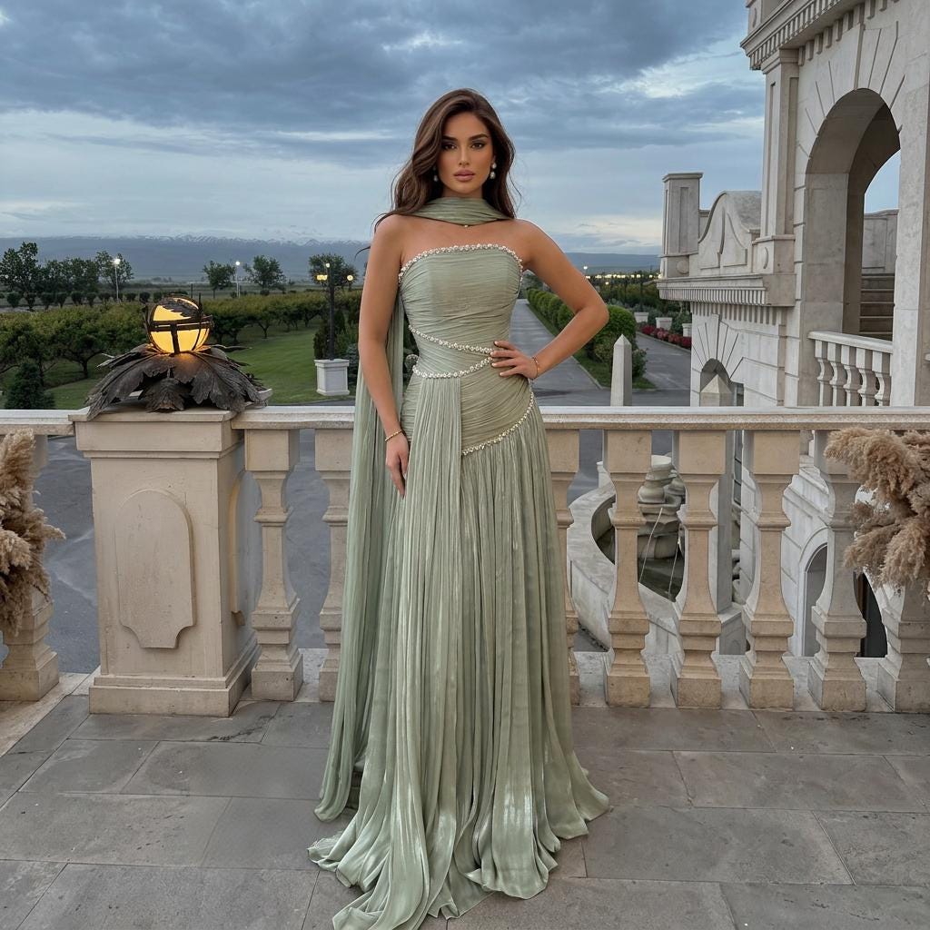matcha green dress for wedding A-Line Tea-Length Corset Tulle Matcha Bridesmaid Dress