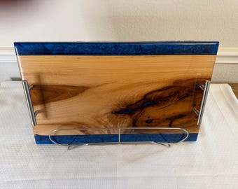 Planche de service avec poignées et dos en feutre