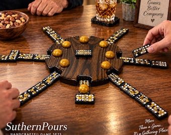 Handcrafted Resin Double 12 Domino Set