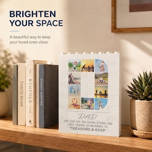 Marco de fotos personalizado para papá, expositor de fotos personalizado, regalo del Día del Padre, recuerdo fotográfico familiar, decoración de escritorio, regalo para guardar recuerdos