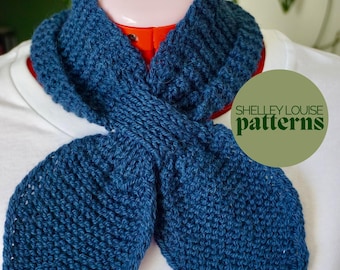 Ms Lemon Schal Strickmuster | Schleifen-Detail, Minimalistisches Design (PDF Download)
