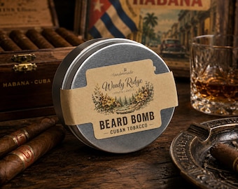 Natural Beard Balm | Handmade Beard Conditioner | Softens & Tames Beard | Shea Butter Beard Balm | Multiple Scents Available