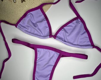 ブラジリアンソングビキニセット｜ハイカット水着、サマービーチウェア（サイズM）