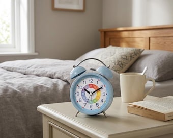 Reloj despertador para estudiantes de 3 pulgadas, reloj silencioso para mesita de noche para la habitación de los niños.