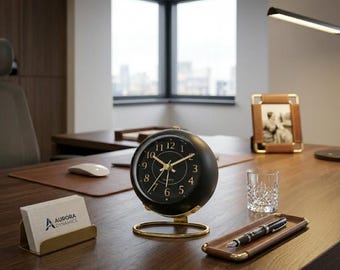 Reloj despertador silencioso nórdico: reloj minimalista de mesilla de noche con luz nocturna.