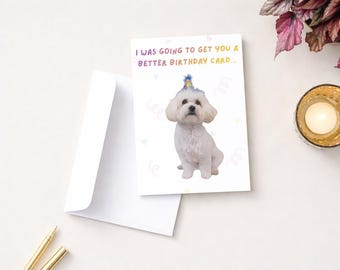 Funny Dog Birthday Card | Printable Birthday Card | Cute Puppy Card ...