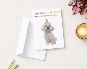 Tarjeta de cumpleaños divertida para perros / Tarjeta de cumpleaños imprimible / Tarjeta con cachorro adorable – Descarga digital