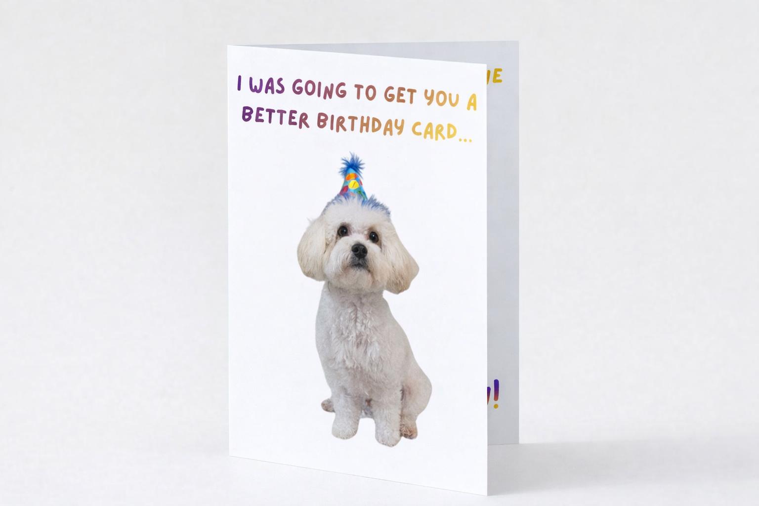 Funny Dog Birthday Card | Printable Birthday Card | Cute Puppy Card ...