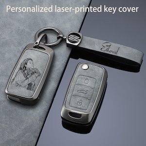 Individuelle Gravur Leder Schlüsselanhänger Cover für Skoda Octavia Fabia Yeti Kodiaq schnelle Spaceback