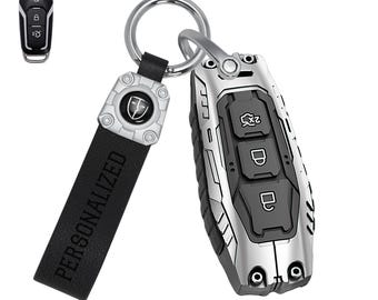 Funda protectora personalizada para llaves, compatible con Ford/Lincoln Fusion Mondeo Mustang F150 Edge Explorer Lincoln MKZ MKC MKX 2017. Funda protectora resistente.