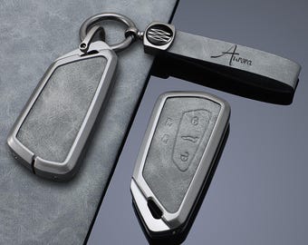 Funda de cuero grabada a medida para llave de Volkswagen ID.6 X/CROZZ Magotan Viloran Passat