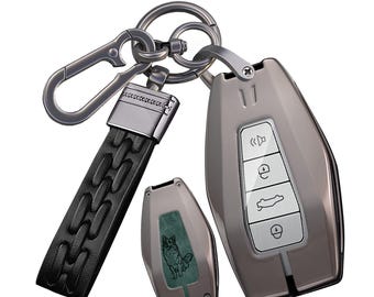 Portachiavi in pelle personalizzato con incisione laser, compatibile con Geely Coolray Atlas Emgrand X50