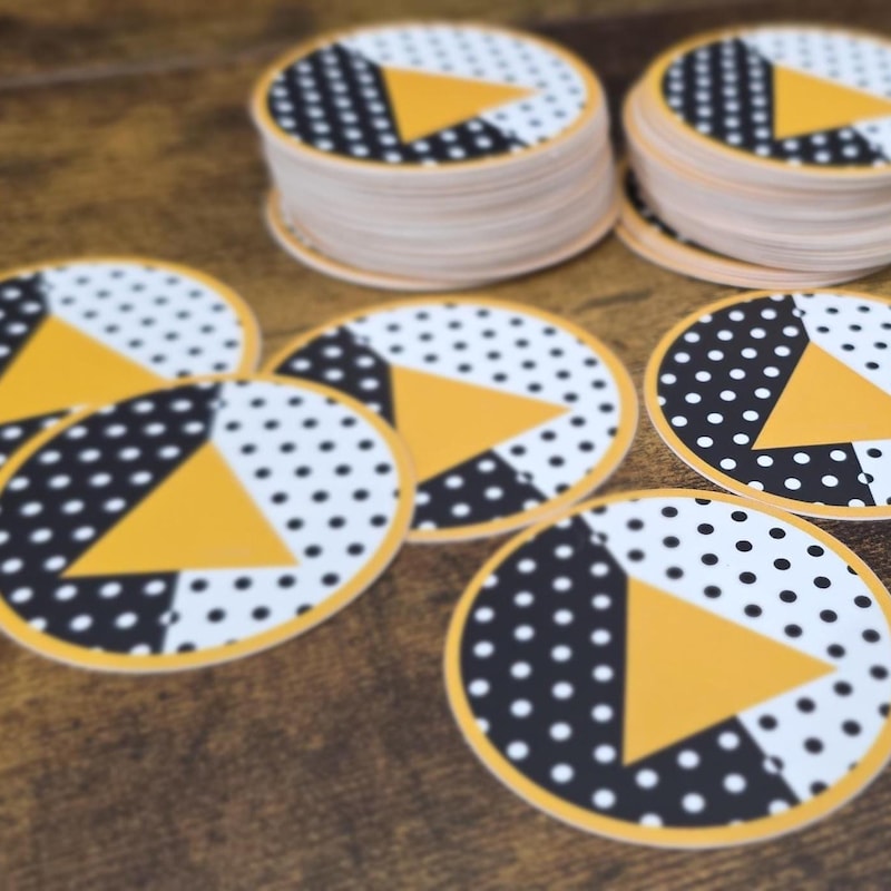 Round Gift Sticker Round Yellow Stickers - Etsy