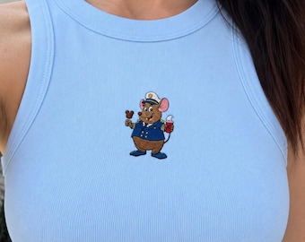 Gus Gus besticktes Tanktop, Cruisin für Snacks Disney Tank, Disney Cruise Line Tank Top, süßes Disney Urlaubs Outfit, Disney Familien Reise Shirt