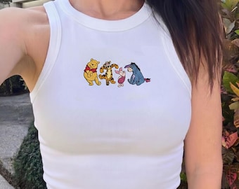 Besticktes Winnie The Pooh Tank Top, Pooh Tigger Eeyore Piglet Tank, Disney Pooh Tank, Pooh und seine Freunde Tee