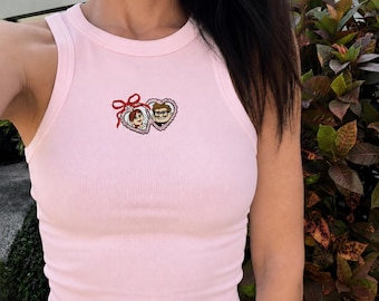 Carl und Ellie Tank Top, Disney Up Film Paar Shirt, Pixar Romantik Tank, süßes passendes Disney Urlaubs Outfit, Disney besticktes Tank
