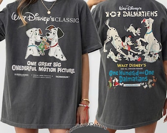Vintage 2 Side Disney 101 Dalmatians Comfort Colors Shirt, 101 Dalmatians Family Shirt, Disney Dogs Shirt, Disneyland Trip, Disney Cute Dogs