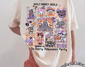ヴィンテージ ディズニーワールド ハロウィン コンフォートカラーズ シャツ、ミッキーのノットソースケアリーパーティシャツ、ウォルトディズニーワールド、ハロウィンパーティTシャツ、ハロウィン2026