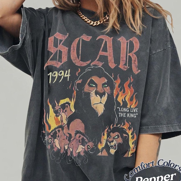 Vintage Lion King Scar Comfort Colors Shirt, Scar Villain Disney Shirt, The Lion King Tee, Disney Villains Shirt, Disney World Trip Gift Tee