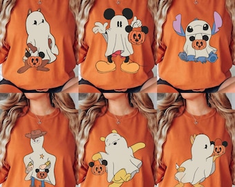 Customize Disney Characters Halloween Shirt, Mickey Ghost Shirt, Mickey's Not So Scary Halloween Party, Disney Halloween Trip 2026 Shirt