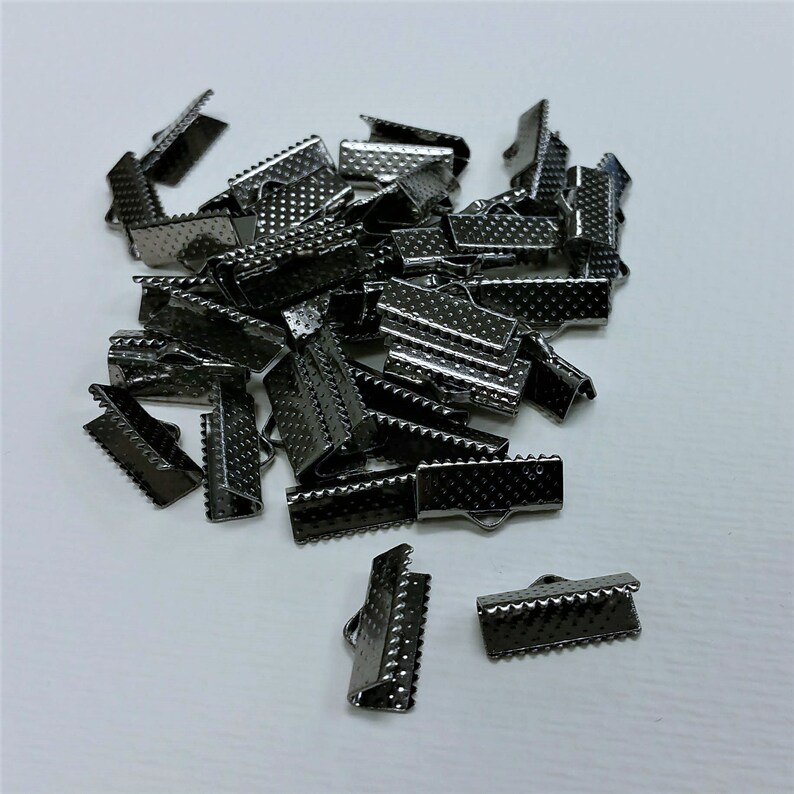 50 PCS 16MM Ribbon End Crimps Clamp Loop Gunmetal R0018 Etsy