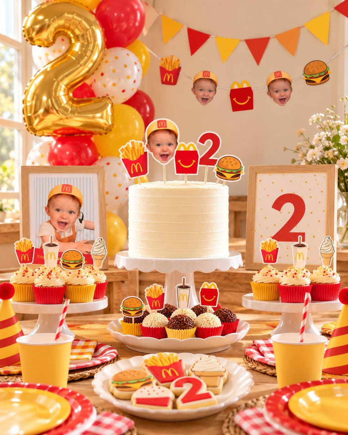 マクドナルド　バースデーサファリ　タペストリー Mcdonalds party decorations - Etsy 日本