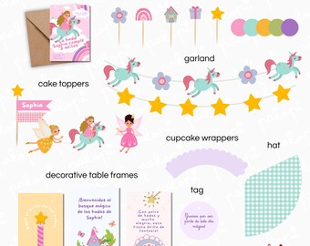 Set de fiesta de ferias | Adorno para pastel | Decoración de cumpleaños de ferias | Fiesta infantil