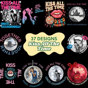 Kyss hela tiden Discokula PNG (digital nedladdning)