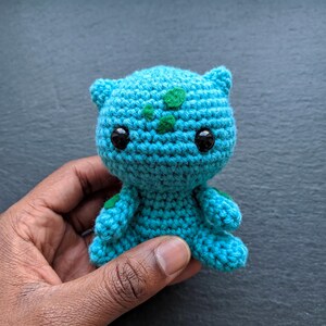 Bulbasaur Crochet Pattern Bulbasaur Amigurumi PDF, Pokemon Inspired Crochet Doll, Cute Kawaii Grass Pokemon Plush, DIY Crochet Tutorial