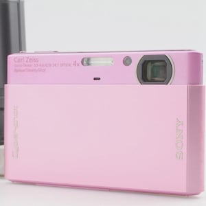 Exc+4] SONY Cyber Shot DSC-T77 10.1MP 4x Zoom Digital Camera Pink