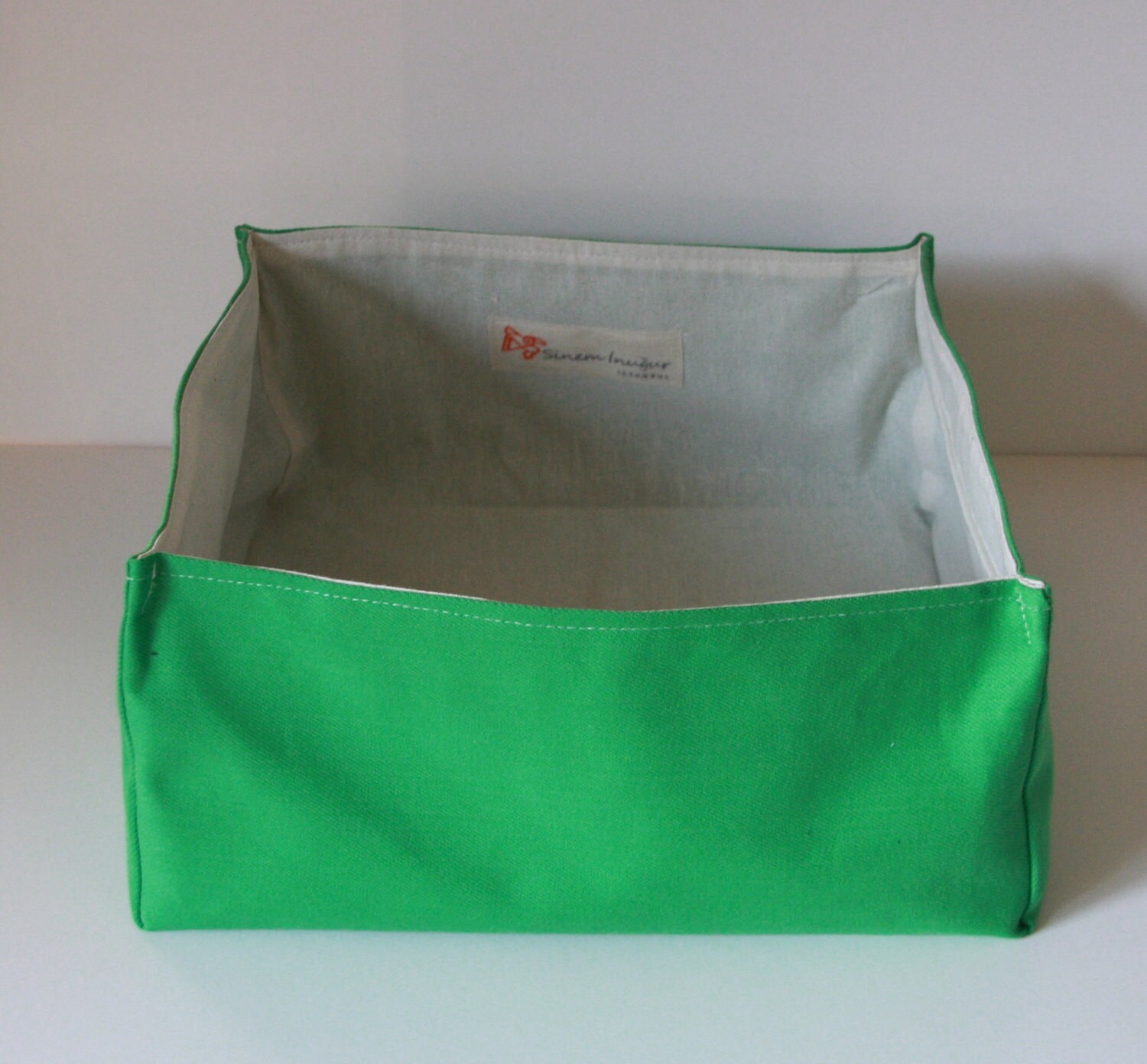 Fabric Storage Basket Organizer Green Etsy