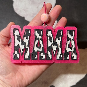Hand-Painted Cow Print Mama Freshie