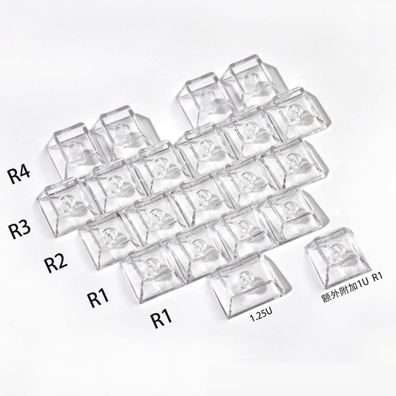 Urutan R1 R2 R3 R4 Keyboard Peach Blossom Pink White Gradient Keycaps Full Set, PBT Dye-sub OEM/MOA ...