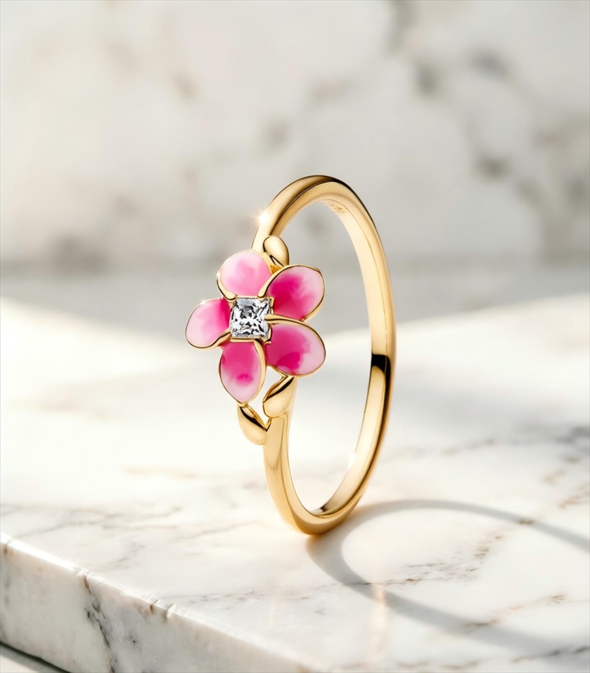 Pandora flower silver ring - Etsy 日本
