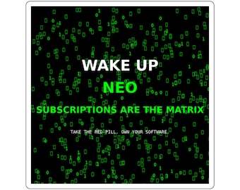 Matrix Wake Up Sticker