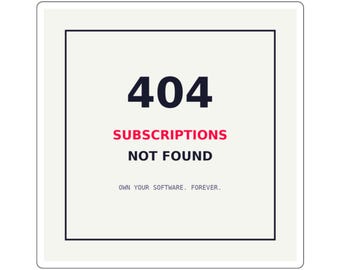 404 Subscriptions Sticker