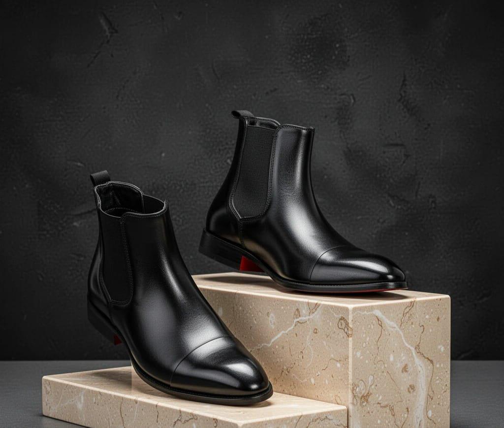 Vintage Black Chelsea Boots Men - Etsy display picture 1