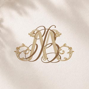 MB BM-monogram, bröllopsmonogramlogotyp, eleganta initialermonogram, parinitialer, företagsvarumärkesmonogram, redigerbar vektorfil
