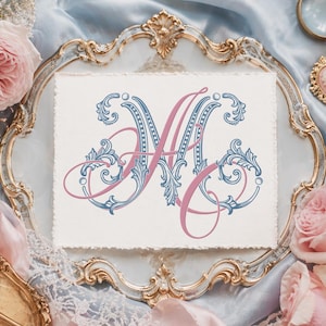 MA AM Monogram, Wedding Monogram Logo, Elegant Initials Monogram, Couple Initials, Business Branding Monogram, Editable Vector File
