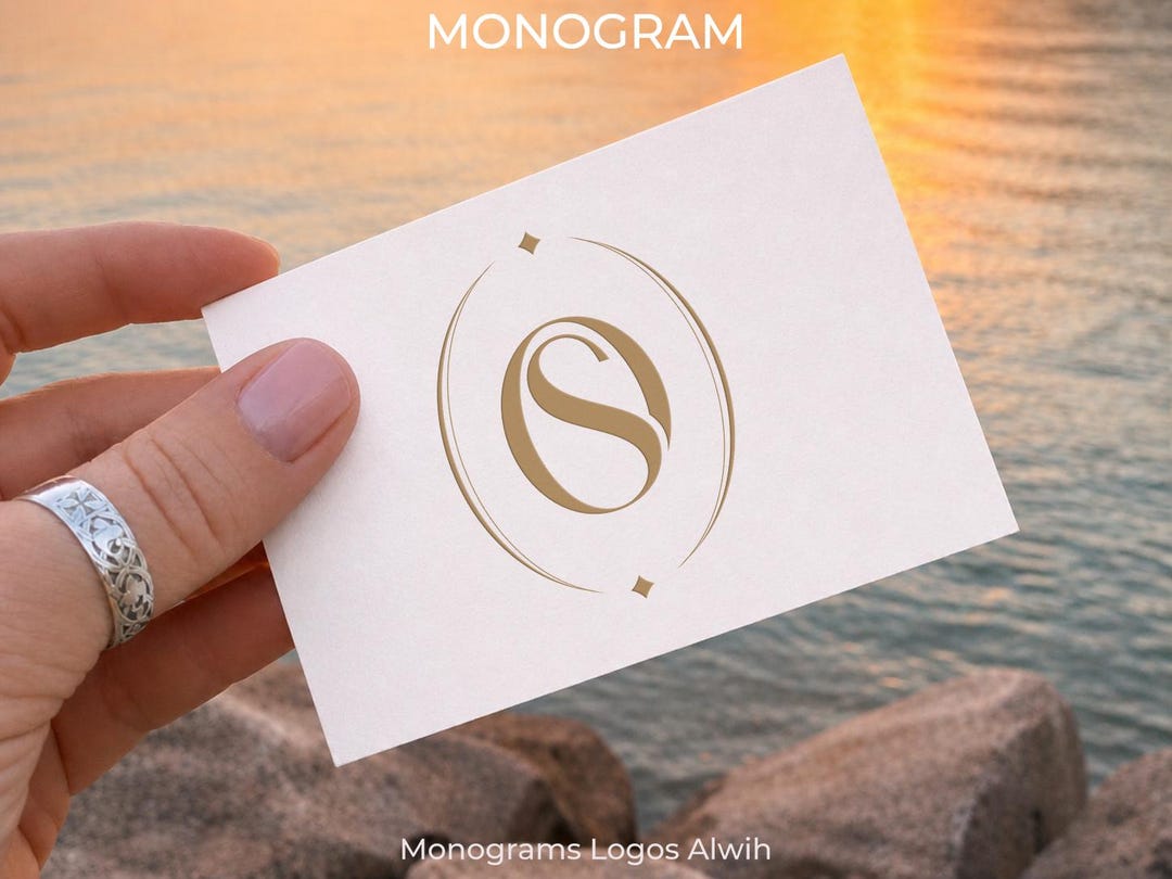 OS SO Monogram, Wedding Monogram Logo, Elegant Initials Monogram ...