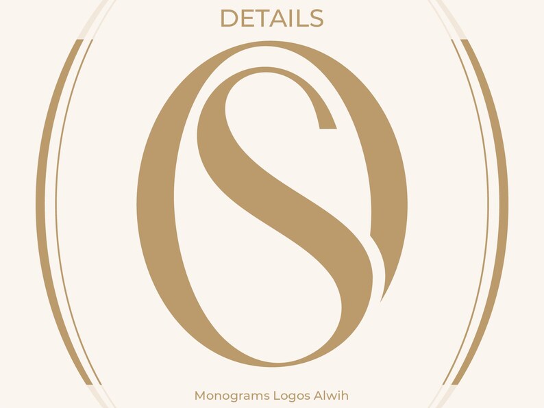OS SO Monogram, Wedding Monogram Logo, Elegant Initials Monogram ...