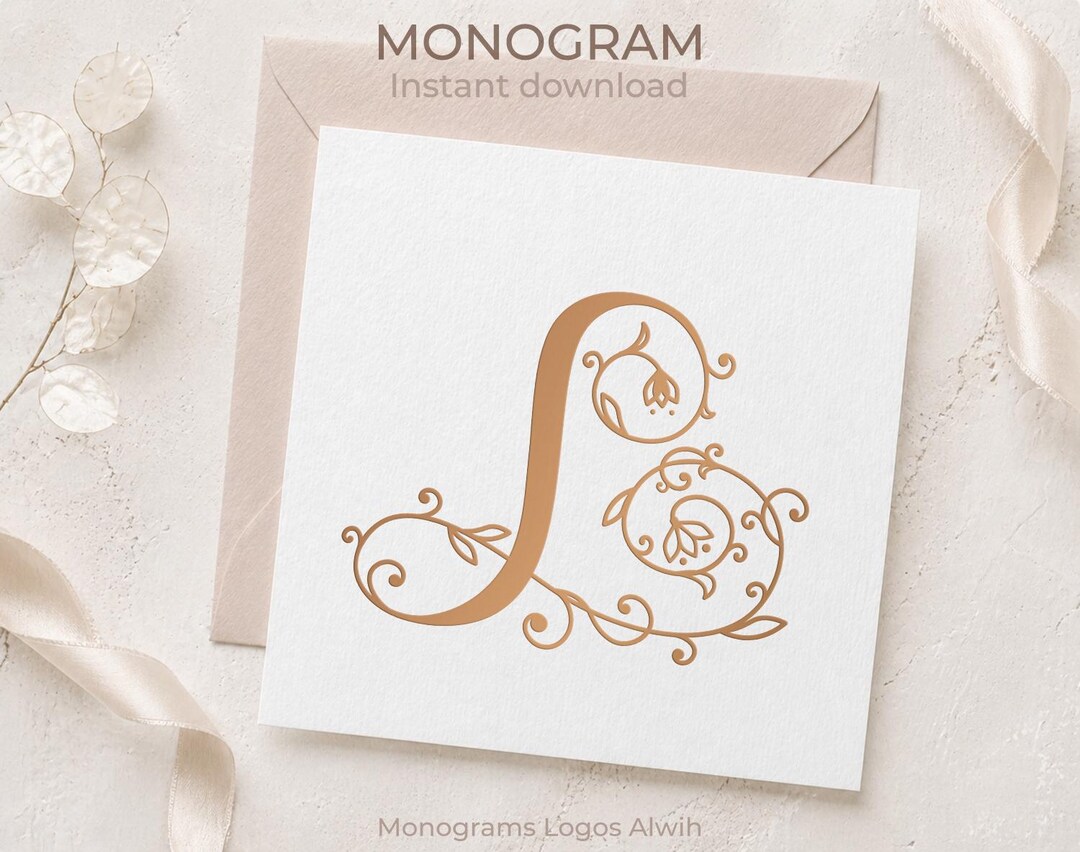 L Monogram Logo, Elegant Initial Monogram, Personal Monogram, Single ...