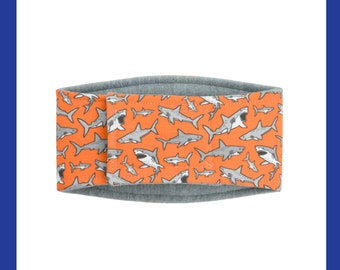Small-Long Sharks Dog Belly Band for male dogs with incontinence or marking issues, dog diaper