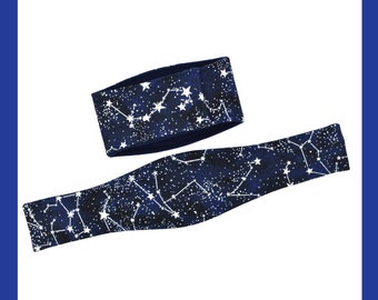 XS Glow in the Dark Constellations Dog Belly Band for male dogs with incontinence or marking issues. Dog Wrap