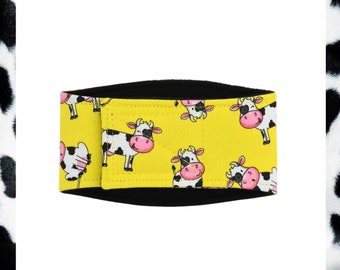 XLarge-Long Happy Cows Belly Band for male dogs for marking and incontinence, dog diaper, dog wrap