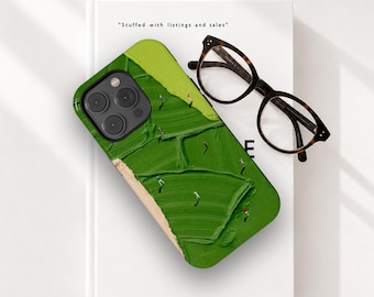 Green Golf Course Phone Case, Golf Aesthetic Accessory, Tough Case, iPhone 18 17 16 15 14 13 12 11 Pro Max, Samsung S26, Sports Lover Gift