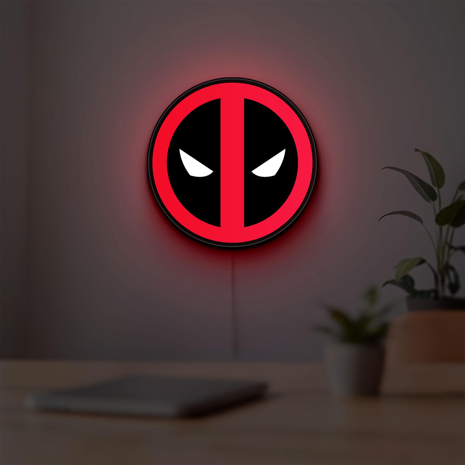 Deadpool LED Lightbox, Dimmable 3D Wall Art Lamp, Superhero Comic Fan ...